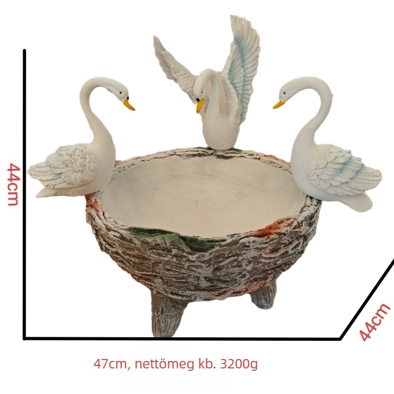 Hattyú alakú hidropóniás virágtartó gyantából – kreatív gyanta kézműves, Kategória: gyanta kézművesség, Csomagolás: karton