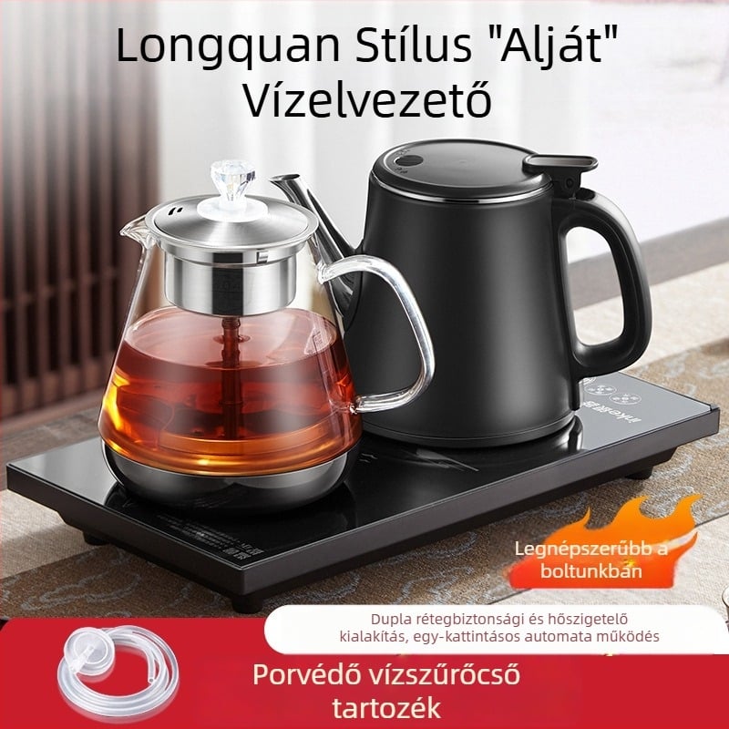 Beépített teázóasztal elektromos főzővel és vízpumpával – 2 indukciós égő, 1–2 L kapacitás, érintéses vezérlés, 1000–1500 W, 360° alap