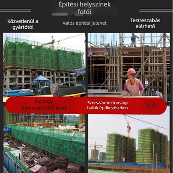 Építőipari biztonsági háló sűrű hálóval, külső keret, tűzálló, függőleges állványháló