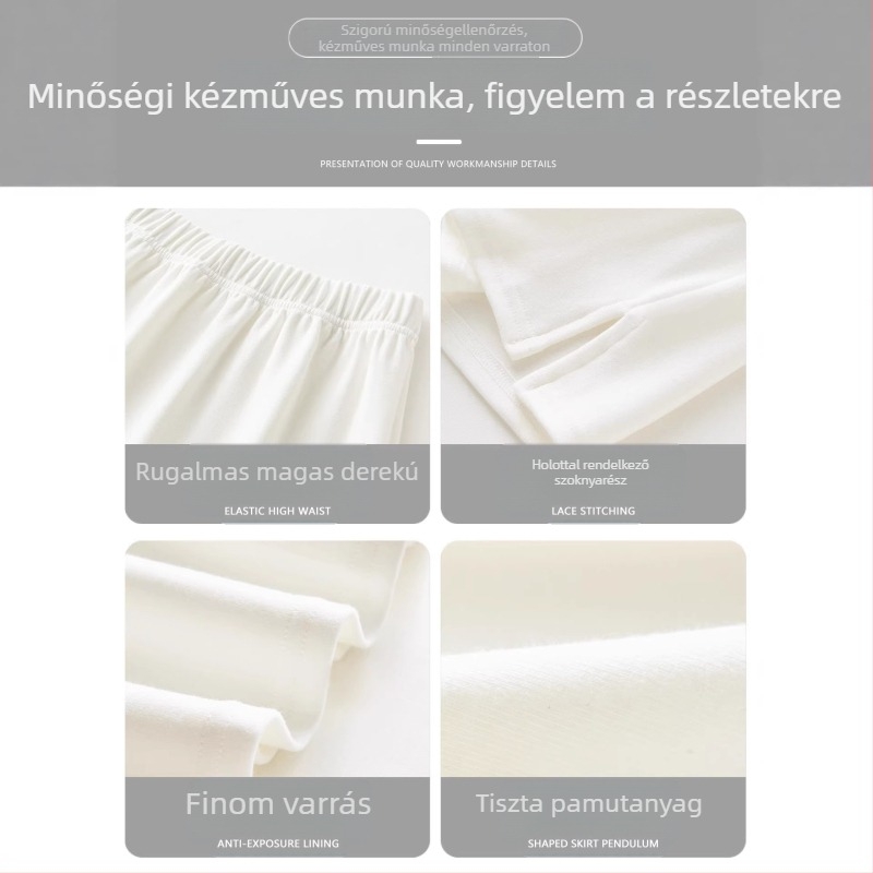 Fél szoknya nagy lobbanással, rövid, 100% pamut, enyhe elasztikusság, akadémikus stílus