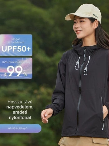 Ly-25500 Nylon UV50+ Quick-Dry Kapucnis kültéri szélvédő dzseki