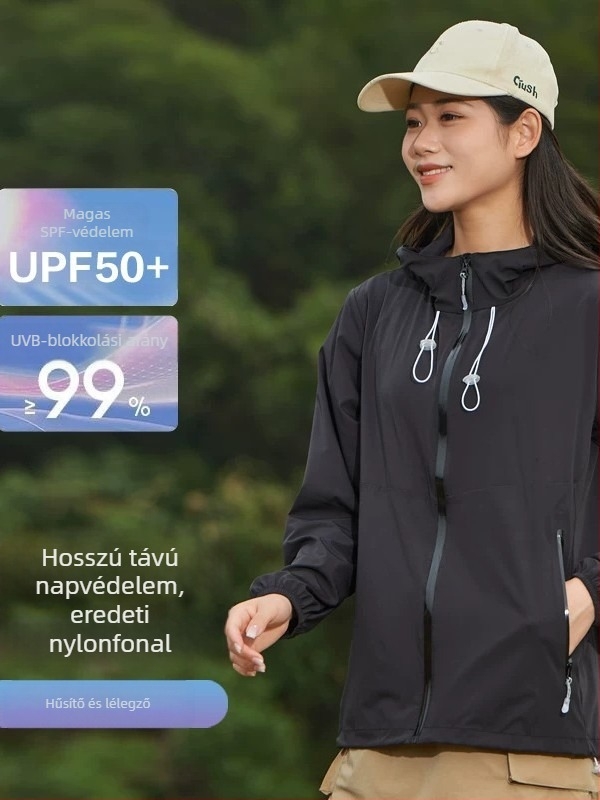 Ly-25500 Nylon UV50+ Quick-Dry Kapucnis kültéri szélvédő dzseki
