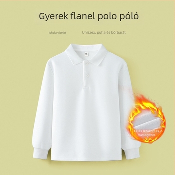 Gyerekeknek szóló póló - hosszú ujjú, pamutkeverék, sokoldalú stílus, egyszínű, téli viselet
