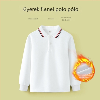 Gyerekeknek szóló póló - hosszú ujjú, pamutkeverék, sokoldalú stílus, egyszínű, téli viselet