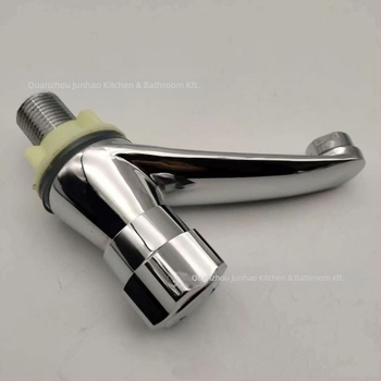 Asztali mosdócsap rozsdamentes acélból, egykaros hidegvíz-vezérléssel, kerámiás szeleppel, 20 mm bemenet/kimenet