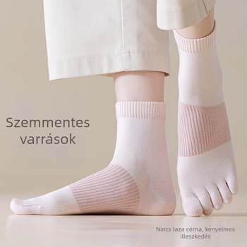 Női ötujjas pamut zokni – antibakteriális, szagtalanító, izzadságot felszívó tulajdonságok
