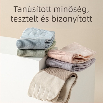 Női ötujjas pamut zokni – antibakteriális, szagtalanító, izzadságot felszívó tulajdonságok