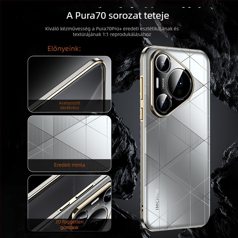 Huawei P70 Pro telefon tok Imchen — PC anyag, megmunkált, kopásálló, zuhanás elleni védelem, ujjlenyomat-mentes