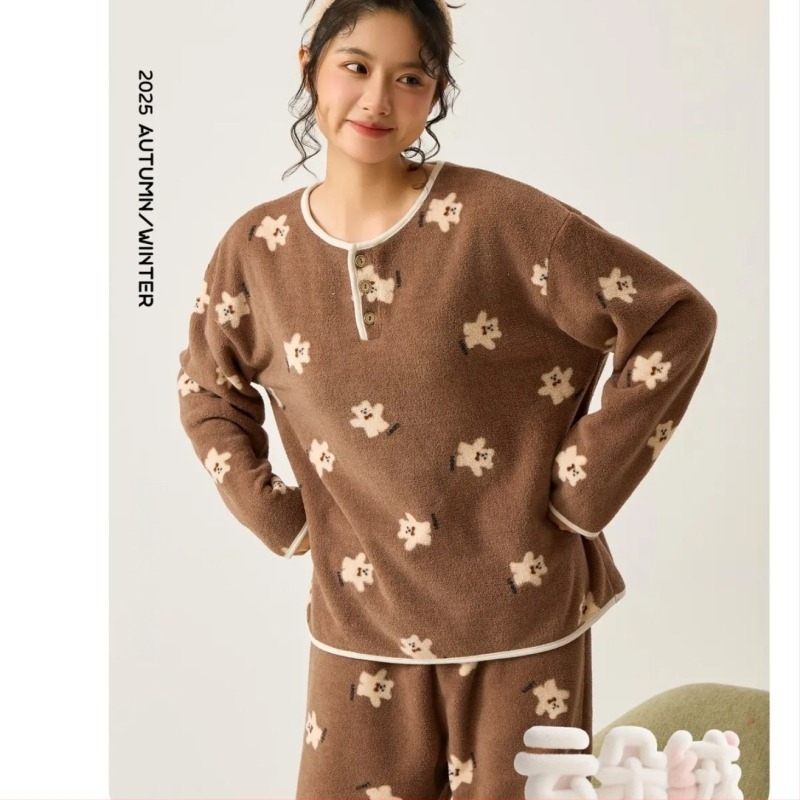 Wuji Liangpin – Yunshu Velvet otthoni készlet 2.0, női pizsama, koreai stílus, casual, bőrbarát