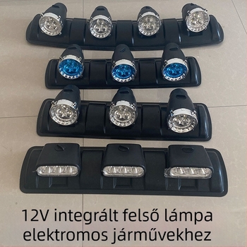 Tetőfény hosszú csövű spotlámpával négykerekű elektromos triciklire, 12V ellátás, testreszabás nélkül