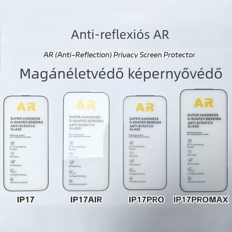 Neutral karcolásmentes üveg képernyővédő iPhone 17 Pro Maxhez – HD, porálló, ujjlenyomat-mentes, teljes képernyő
