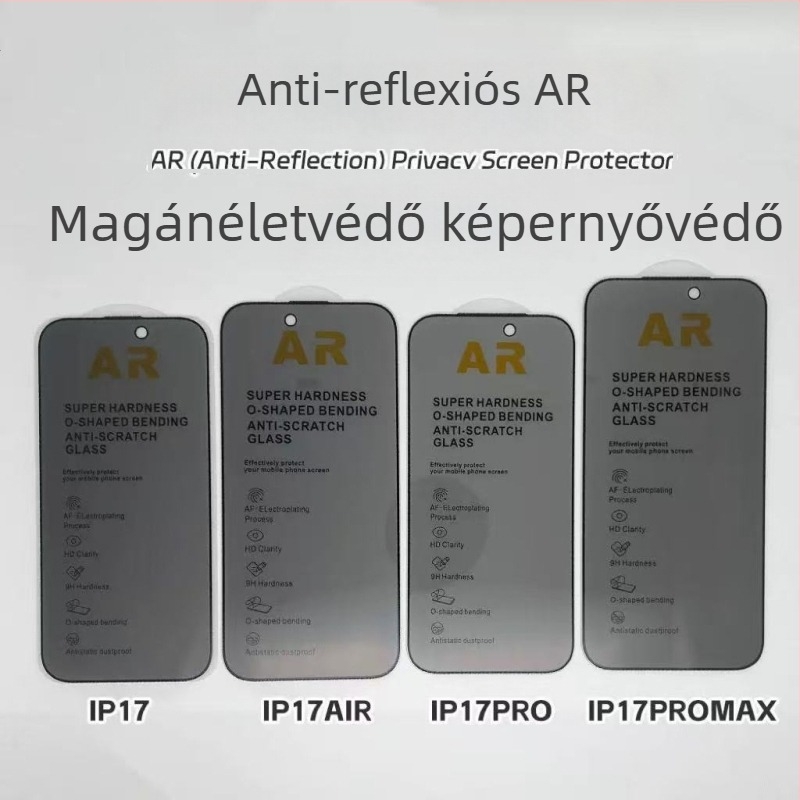 Neutral karcolásmentes üveg képernyővédő iPhone 17 Pro Maxhez – HD, porálló, ujjlenyomat-mentes, teljes képernyő