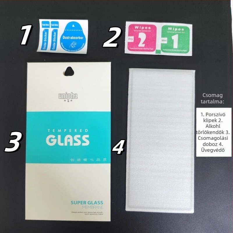 Edzett üveg kijelzővédő Apple iPhone 16 Pro / iPhone 15 Pro Max, 3D teljes kijelző, ujjlenyomat-mentes, HD, porálló