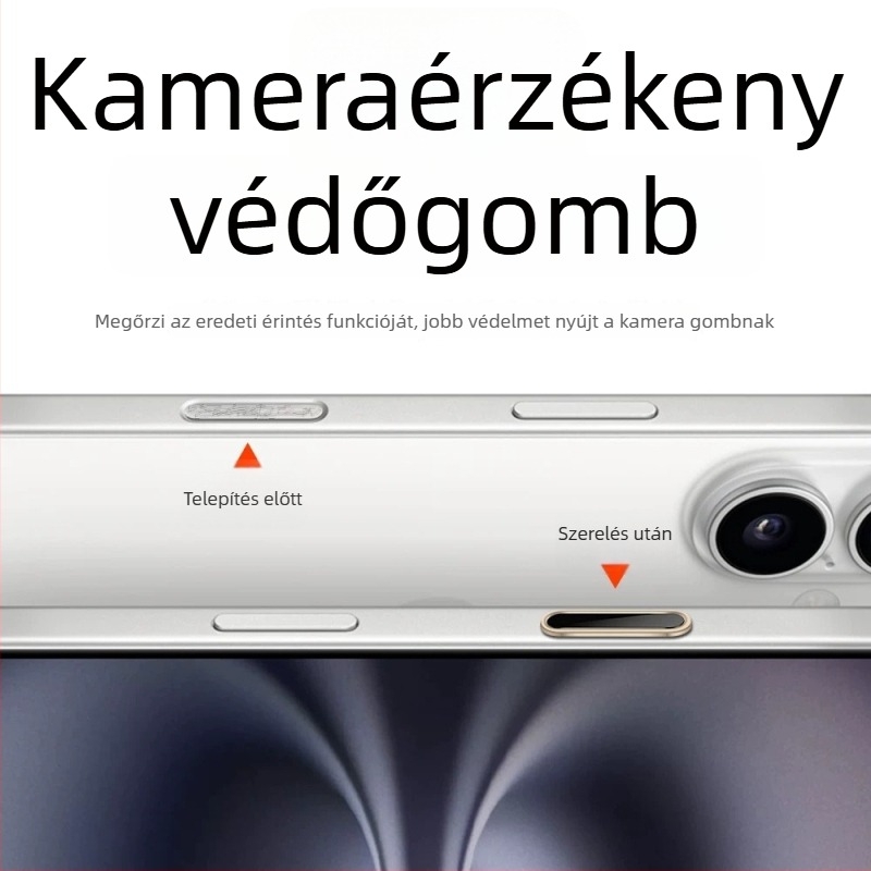 Kameralencse védő iPhone 16 sorozathoz, edzett üveg, keret fólia, ütésálló