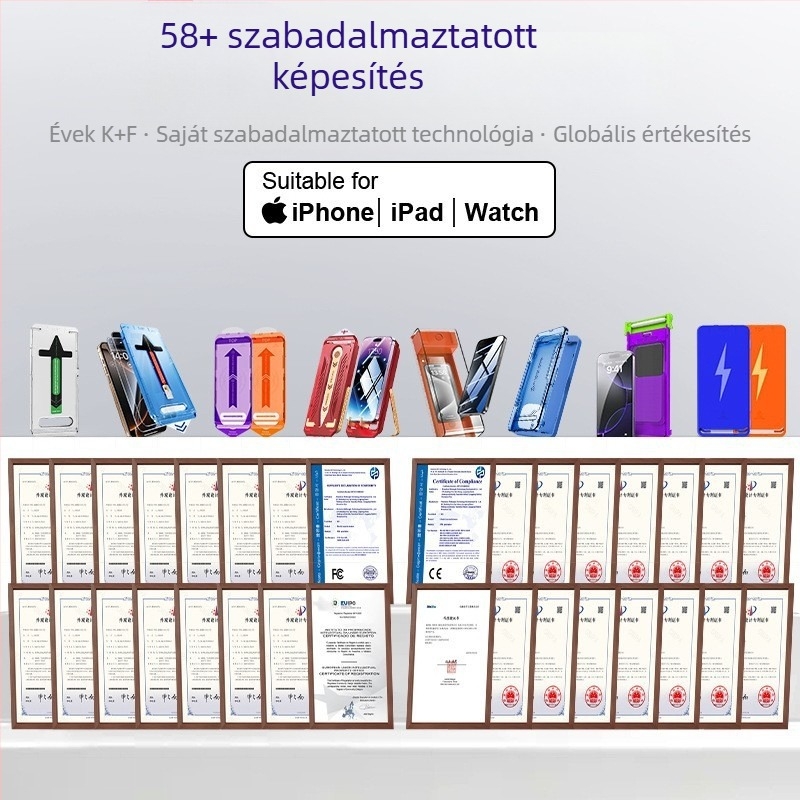 Corning Gorilla edzett üveg kijelzővédő iPhone 16 Prohoz - teljes képernyőfedés, anti-ujjlenyomat, pormentes telepítés, HD