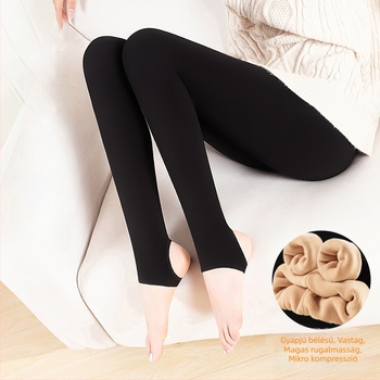 Női prémium kasmír leggings ősz–télre, fleece-béléssel, magas derék, rugalmas, extra vastag és meleg kültéri viselethez