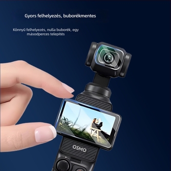 DJI Action 5 Pro edzett üveg kijelzővédő Pocket 3 kamerához, HD, porálló, ujjlenyomat-mentes és tükröződésmentes