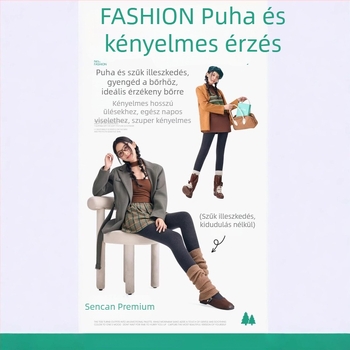 Pamutból fleecével bélelt leggings, modell 9825, bordázott panelek, 315 g, finom függőleges csíkok, nőknek