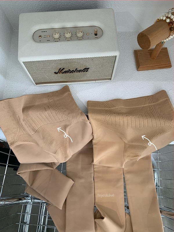 Egyrészes fleece-béléses leggings, magas derekú haskontroll, nylon anyag, vastag