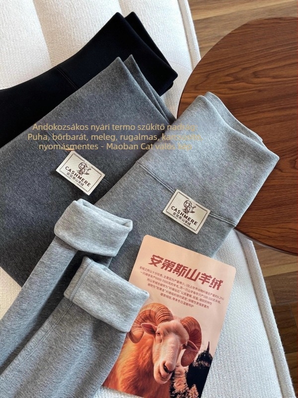 Andok kasmír, vastag termosz leggings, szűk fazonú, elasztikus