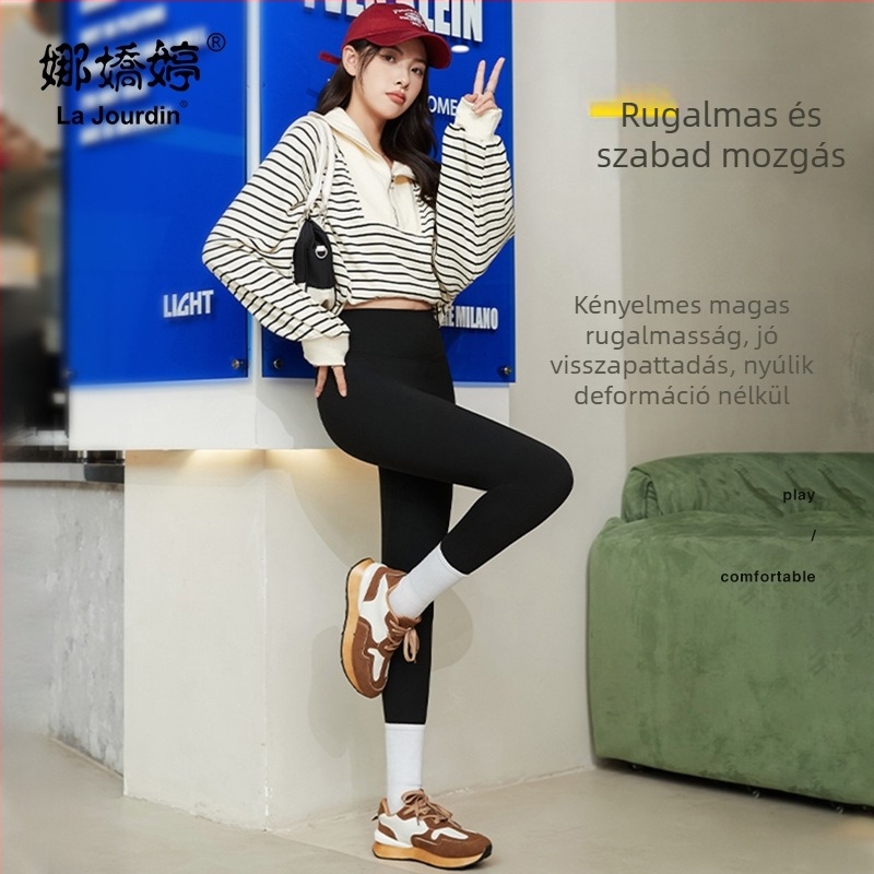 Női jóga nadrág, magas derekú, hossz 9/10, nylon anyag, vastag anyag, nagy rugalmasság a karcsú megjelenésért (hossz 9/10; nylon; vastag anyag; rugalmasság)