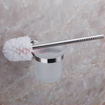 Falihoz rögzített rozsdamentes acél fürdőszobai tisztító kefekészlet HF-16 – tükörfényes felület, teherbírás 0,5 kg, vastagság 1,3 mm