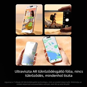 iPhone 17 Pro Max kijelzővédő edzett üvegből – teljes lefedettség, ütésálló