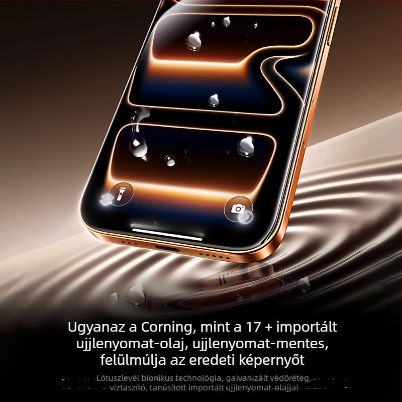 iPhone 17 Pro Max kijelzővédő edzett üvegből – teljes lefedettség, ütésálló
