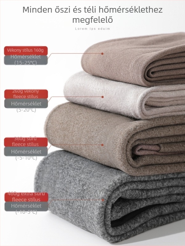 Szürke női magas derekú, fleece-béléssel bélelt vastag pamut-elasztán egyrészes harisnyanadrág