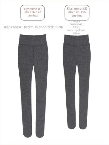Női vastagított pamutkeverék leggings, 3/4 hosszú, magas rugalmasság, melegen tart