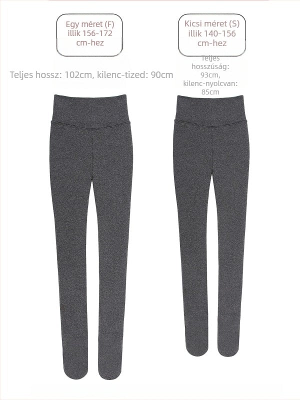Női vastagított pamutkeverék leggings, 3/4 hosszú, magas rugalmasság, melegen tart