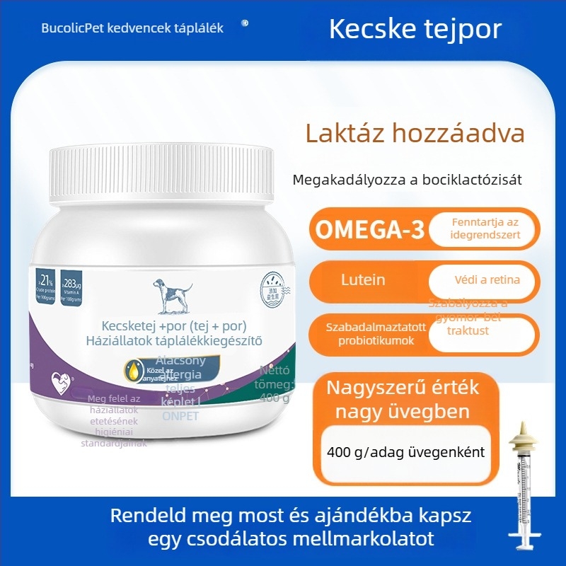 Macska etető fecskendő cumival — műanyag, kézi etetés, Cute Pet Pastoral