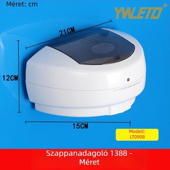 Fali érintésmentes automata szappanadagoló, indukciós, 500 ml, ABS műanyag, Le Tuo