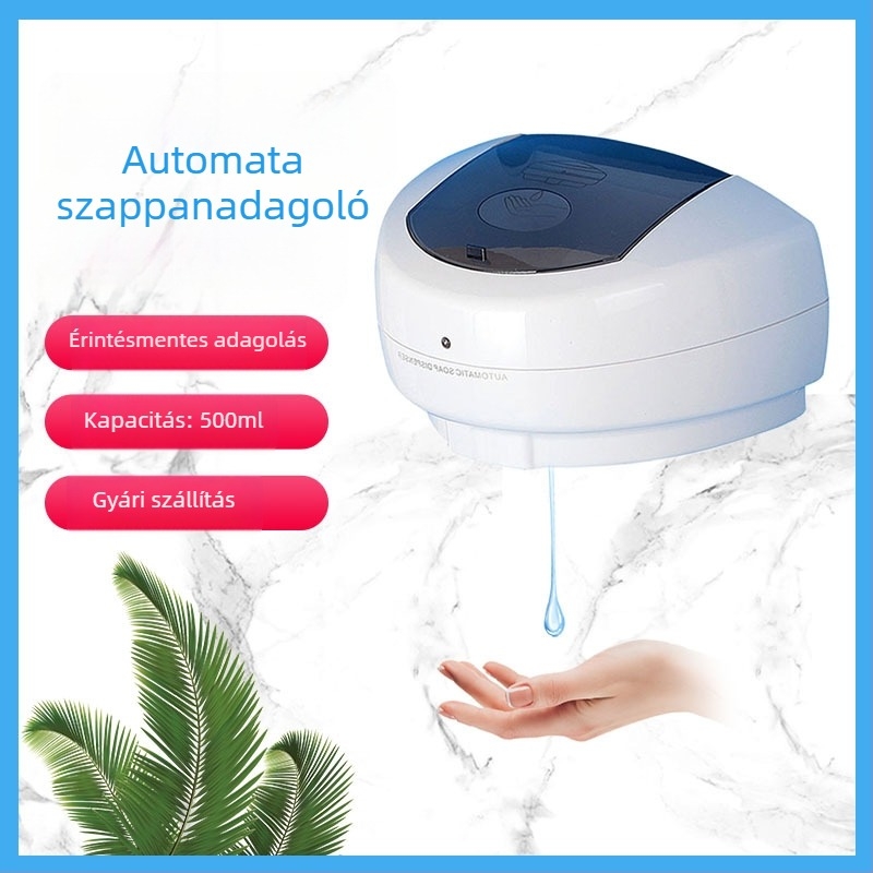 Fali érintésmentes automata szappanadagoló, indukciós, 500 ml, ABS műanyag, Le Tuo