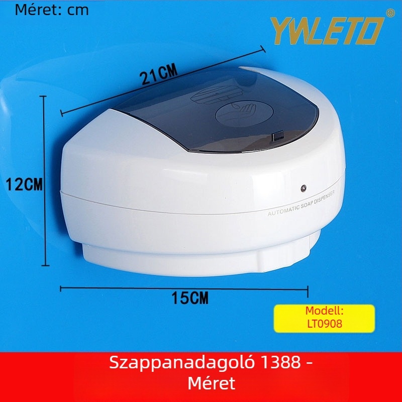 Fali érintésmentes automata szappanadagoló, indukciós, 500 ml, ABS műanyag, Le Tuo