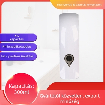 Boyi fali szappanadagoló egyfejű, kézi nyomású működés, furat nélküli felszerelés, ABS műanyag, injekciós öntés, modern minimalist stílus