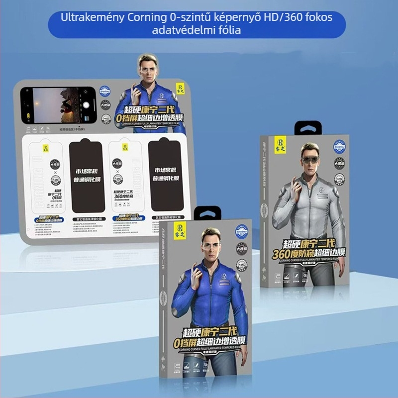 ruizhi 360° magánéletvédő edzett üveg kijelzővédő, Ultra Clear, teljes kijelző, előlapos fólia, kompatibilis iPhone 12 Pro Max, iPhone 14, iPhone 14 Pro, iPhone 14 Pro Max, iPhone 14 Max