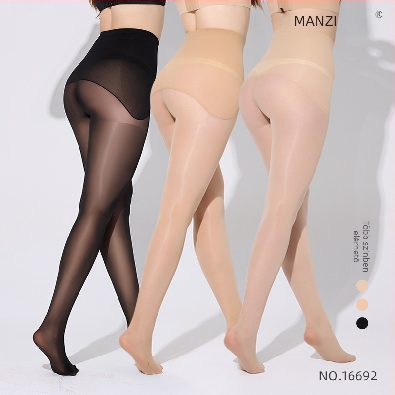 Manzi 15D kivágott hálós harisnyanadrág, magas derekú, varrás nélküli, nylon