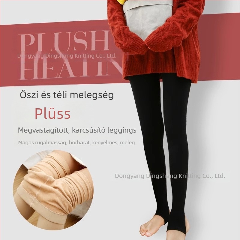 Dragon Claw fleece-bevonatú vékony harisnya nőknek, tavasz–ősz– télre, bőrszínű árnyalat, zárt lábujjakkal, meleg és átlátszatlan, külső viselethez