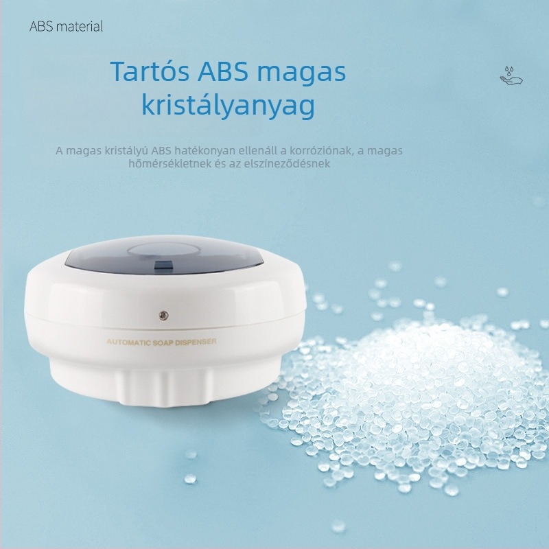 Szenzoros szappanadagoló, falra szerelt, automata, 500 ml kapacitású, fürdőszobába és otthonra