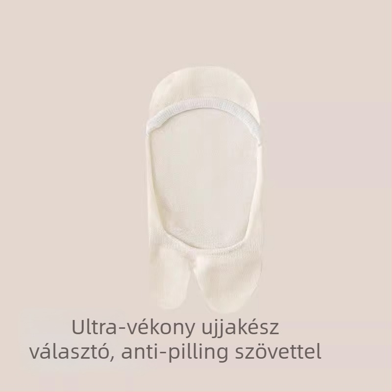 Női osztott ujjas zokni, csúszásmentes, nedvszívó, pamut 80–90%, rövid cső