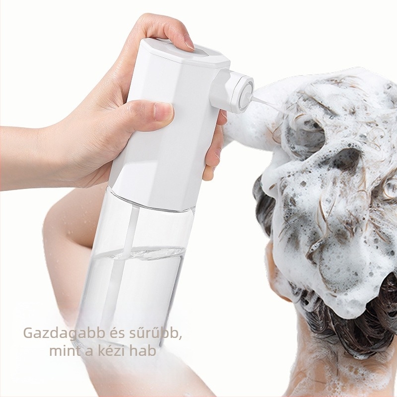 Intelligens elektromos habosító samponhoz, kézmosáshoz, tusfürdőhöz és arcápolóhoz, sűrű habbal és permetezőpisztollyal