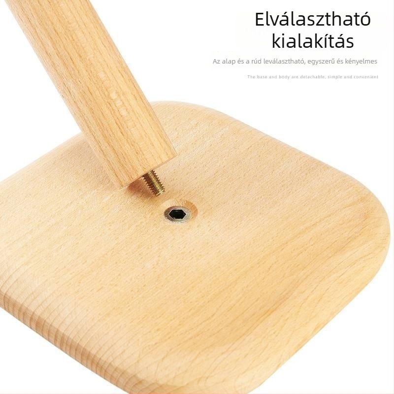 Fából készült konyhai szalvétatartó és tároló, ovális alakú, függőleges kialakítás, rongy-tartó