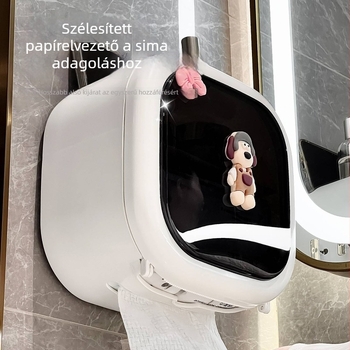 Fali WC-papírdoboz, vízálló, műanyag, modell 168