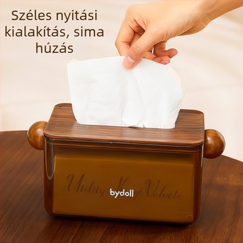 Szalvétatartó doboz középkori stílusban, műanyag, asztalra helyezhető, nappaliba, 40 darab