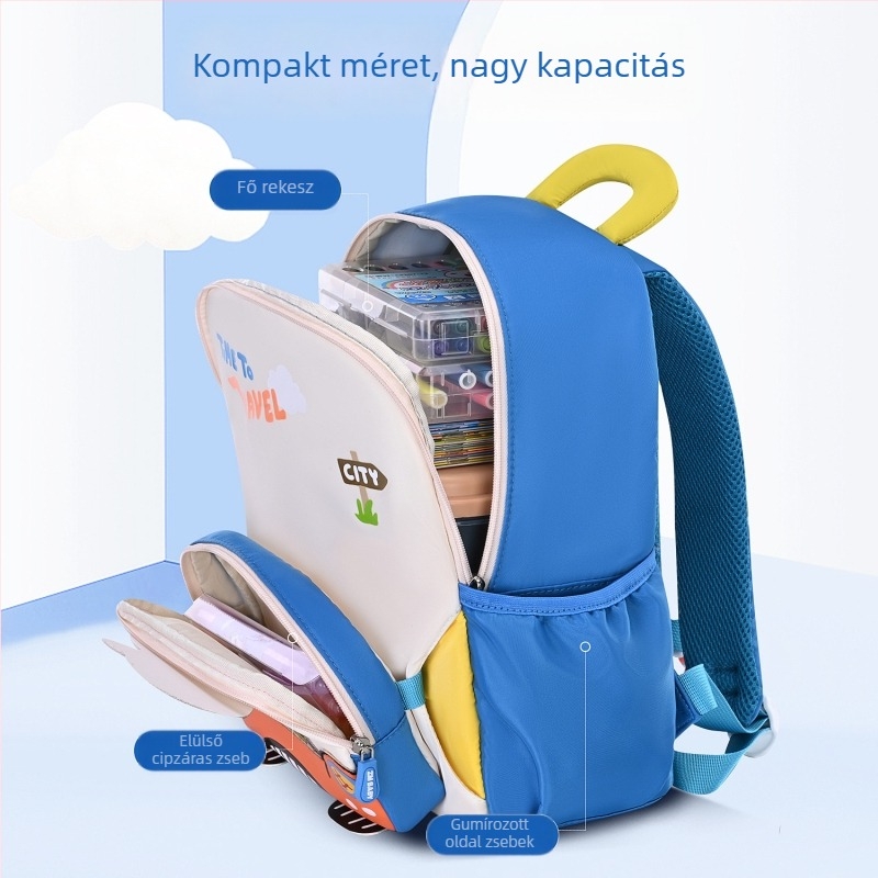 Sesame Baby gyerek hátizsák uniszex, 290 Twill, lélegző és ultrakönnyű, állatmintás