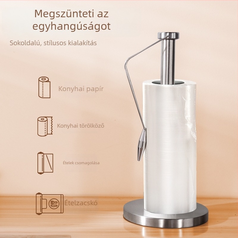 Vertical papírtartó — rozsdamentes acél, kerek alak, csiszolt felület, modern egyszerű stílus; Ou Runzhe