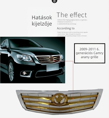 Camry radiátorrács (06-11, 13-15) – Fémes kivitel, Módosított első rész, Black Warrior Grille, Teljesen fekete rács