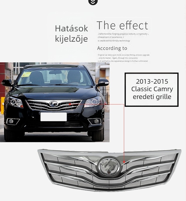 Camry radiátorrács (06-11, 13-15) – Fémes kivitel, Módosított első rész, Black Warrior Grille, Teljesen fekete rács