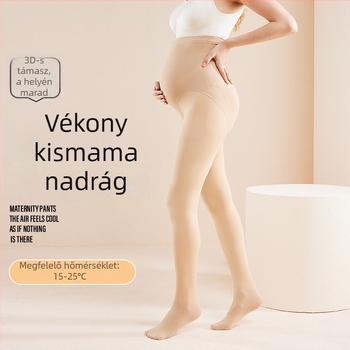 8001 Terhes harisnyák magas derékkal, pocaktámogatással, állítható, nem csúszik, karcsúsító, bőrszínű, vékony